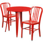 Flash Furniture CH-51090TH-2-18VRT-RED-GG Patio Dining Set