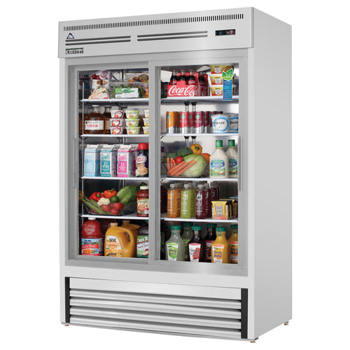 Everest EMGR48-SS 53 1/8" 2 Section Refrigerated Merchandiser