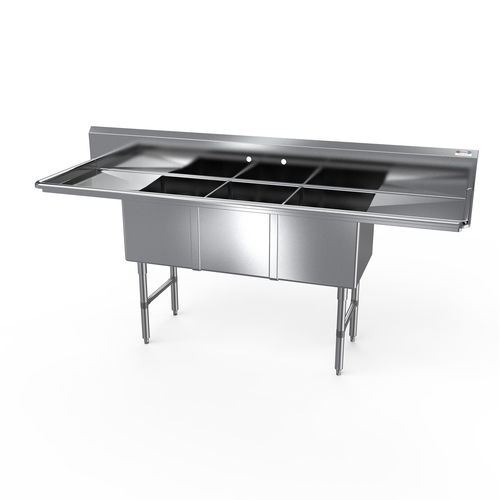 NBR 3SS-203014LR20 103 1/4" Compartment Sink