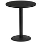 Flash Furniture XU-RD-36-BLKTB-TR24B-GG Dining Table