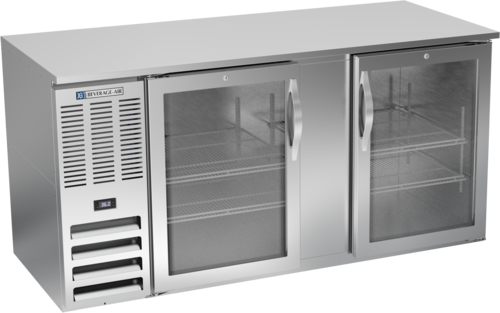 Beverage-Air BB68HC-G-S 68" Glass Door Back Bar Cooler