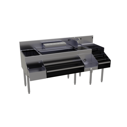 Glastender ALL-66A 66" Underbar Ice Bin / Cocktail Station