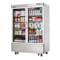 Everest EBGR2 54 1/8" 2 Section Glass Door Reach-In Refrigerator