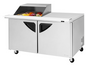 Turbo Air TST-60SD-12M-N-SL(-LW) 60 1/4" 2 Doors 12 Pan Mega Top Sandwich / Salad Prep Table