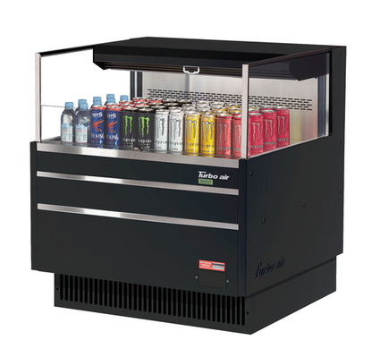 Turbo Air TOM-36L-UF-W(B)-1S-N 34 3/4" Open Air Merchandiser