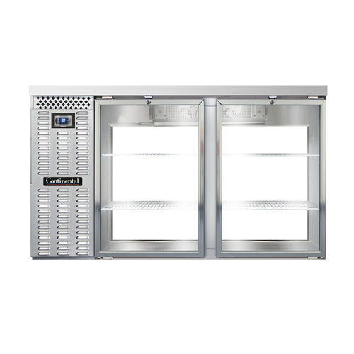 Continental Refrigerator BB59SNSSGDPT 59" Solid Door Back Bar Cooler