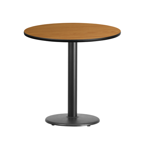 Flash Furniture XU-RD-30-NATTB-TR18-GG Dining Table