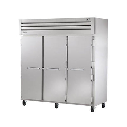 True STR3F-3S-HC 77 3/4" 3 Section Solid Door Reach-In Freezer