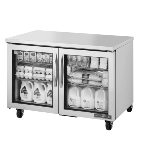True TUC-48G-HC~FGD01 48 3/8" Glass Door Undercounter Refrigerator