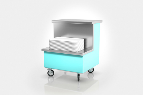 Low Temp Industries CP-RTS-MF-36 36 3/8" Flatware & Tray Cart
