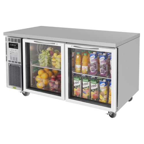 Turbo Air JUR-60-G-N 59" Glass Door Undercounter Refrigerator