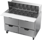 Beverage-Air SPED48HC-18M-4 48" 4 Drawer 18 Pan Mega Top Sandwich / Salad Prep Table