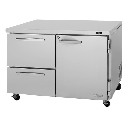 Turbo Air PUR-48-D2R(L)-N 48 1/4" Solid Door Undercounter Refrigerator