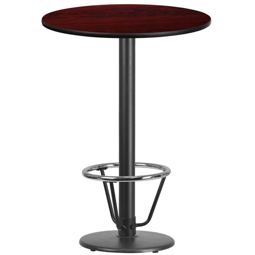 Flash Furniture XU-RD-30-MAHTB-TR18B-3CFR-GG Dining Table