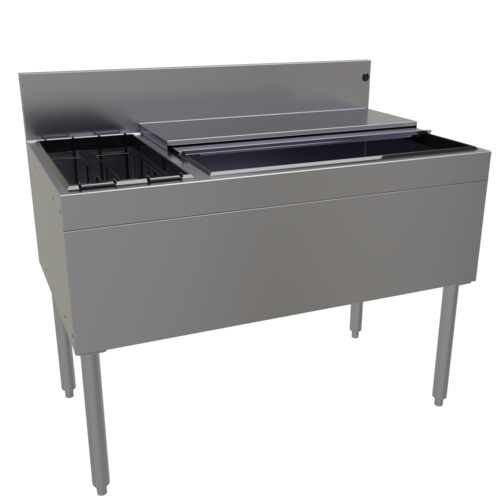 Glastender CBB-42L-CP10 42" Underbar Ice Bin / Cocktail Station