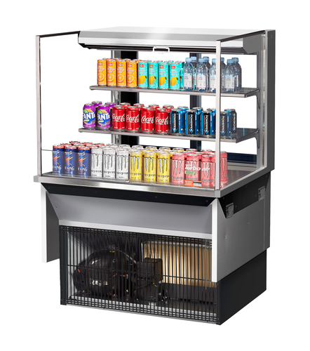 Turbo Air TOM-36L-UFD-S-3SI-N 35 7/8" Refrigerated Display Case