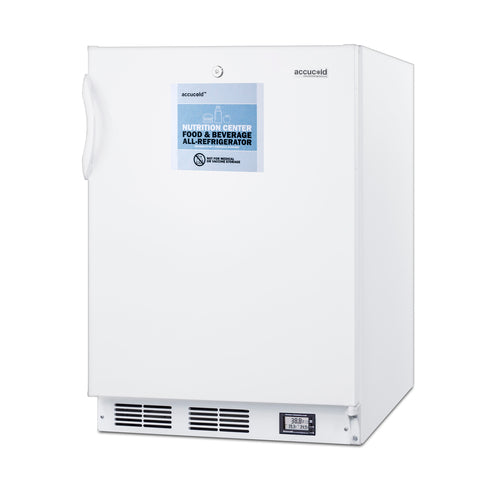 Summit FF6LWBI7NZADA 23 5/8" Solid Door Undercounter Refrigerator