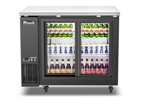Migali C-BB48SG-HC 48 3/4" Solid Door Back Bar Cooler