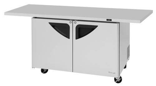 Turbo Air TUR-48SD-E-N 72 5/8" Solid Door Undercounter Refrigerator