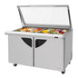 Turbo Air TST-60SD-24-N-GL 60 1/4" 2 Doors 24 Pan Mega Top Sandwich / Salad Prep Table