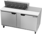 Beverage-Air SPE60HC-10 60" 2 Doors 12 Pan Sandwich / Salad Prep Table