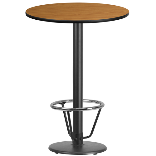 Flash Furniture XU-RD-30-NATTB-TR18B-3CFR-GG Dining Table