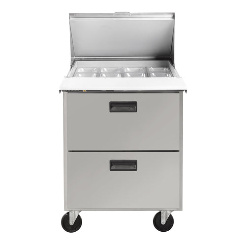 Traulsen CLPT-2708-DW 27 7/8" 2 Drawer 9 Pan Sandwich / Salad Prep Table