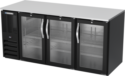Beverage-Air BB72HC-G-B 72" Glass Door Back Bar Cooler