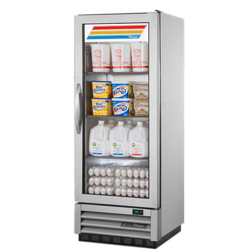 True T-12G-HC~FGD01 24 7/8" 1 Section Glass Door Reach-In Refrigerator