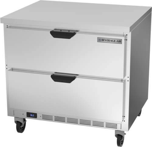 Beverage-Air WTRD36AHC-2-FLT 36" 2 Drawer Worktop Refrigerator
