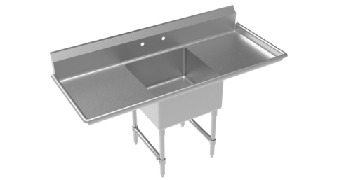 Krowne CS-2424-LR-LF 77" Compartment Sink
