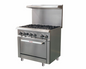 Axis IR-6-36 36" 6 Burner Gas Restaurant Range