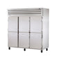 True STR3F-6HS-HC 77 3/4" 3 Section Solid Door Reach-In Freezer