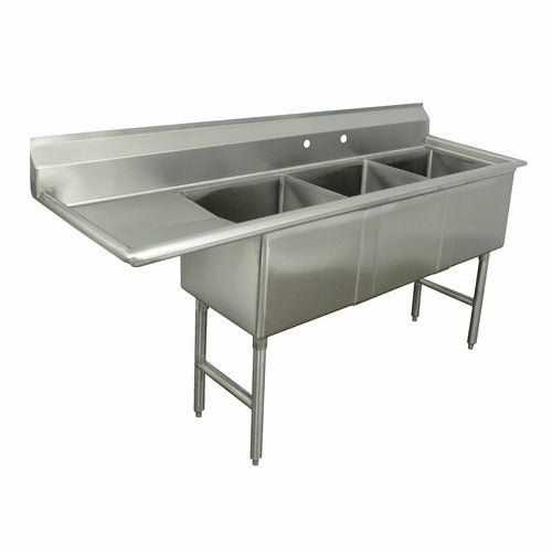 Advance Tabco FC-3-1824-18L 74 1/2" Compartment Sink