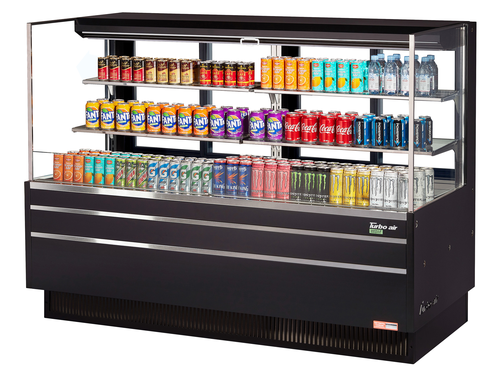 Turbo Air TOM-72L-UFD-W(B)-3S-N 70 3/4" Open Air Merchandiser