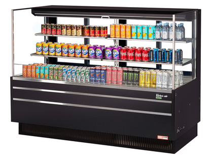 Turbo Air TOM-72L-UFD-W(B)-3S-N 70 3/4" Open Air Merchandiser