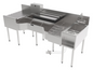 Perlick PCE78-B-4 78" Underbar Ice Bin / Cocktail Station