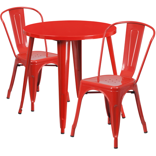 Flash Furniture CH-51090TH-2-18CAFE-RED-GG Patio Dining Set