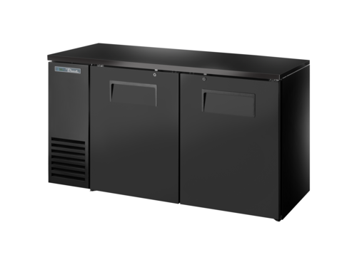 True TBB24-60-2S-Z1-BST-B-1 60 1/8" Solid Door Back Bar Cooler