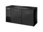 True TBB24-60-2S-Z1-BST-B-1 60 1/8" Solid Door Back Bar Cooler
