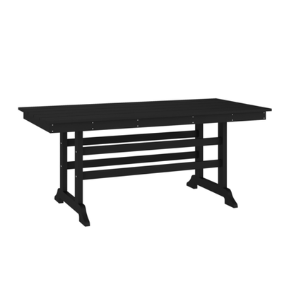 Flash Furniture LE-HMP-158-01-BLK-GG 33 3/4" Dining Table