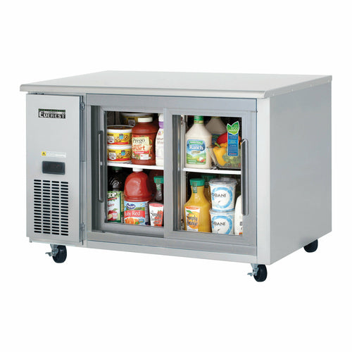 Everest ETGSR2 47 1/2" Glass Door Undercounter Refrigerator