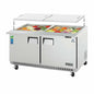 Everest EOTPW2 59 1/8" 2 Doors 24 Pan Mega Top Sandwich / Salad Prep Table