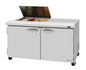 Turbo Air PST-60-08S-N-FL 60 1/4" 2 Doors 9 Pan Sandwich / Salad Prep Table