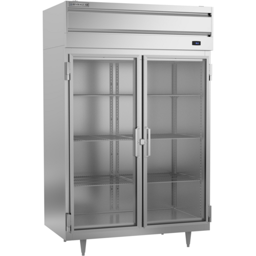 Beverage-Air PR2HC-1BG 52 1/8" 2 Section Glass Door Reach-In Refrigerator