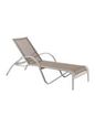 Florida Seating REDINGTON SUNLOUNGER SIL-MOCHA 76" Patio Lounge Seating