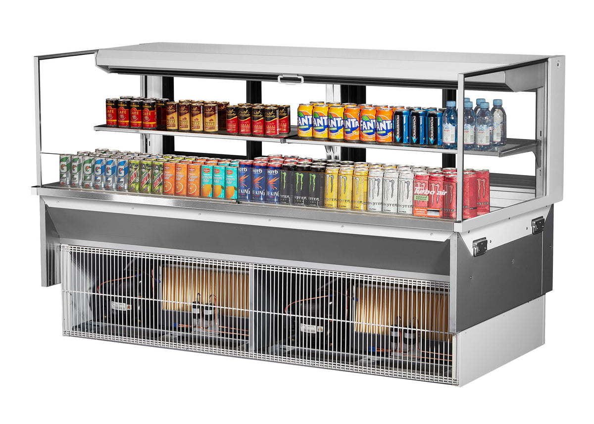 Turbo Air TOM-72L-UFD-W(B)-2SI-N 71 7/8" Refrigerated Display Case