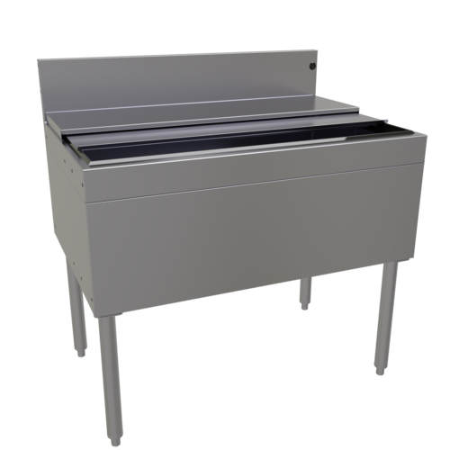 Glastender IBB-36-CP10 36" Underbar Ice Bin / Cocktail Station