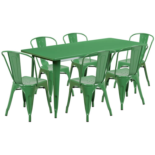 Flash Furniture ET-CT005-6-30-GN-GG Patio Dining Set