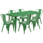 Flash Furniture ET-CT005-6-30-GN-GG Patio Dining Set